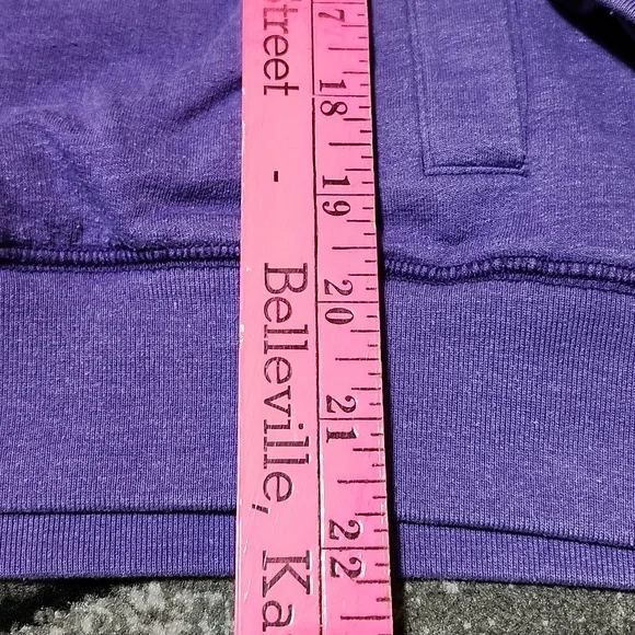 VINTAGE VS PINK 2011 PURPLE QUARTER-ZIP DOG LOGO MOCK-NECK SWEATSHIRT - Picture 8 of 12